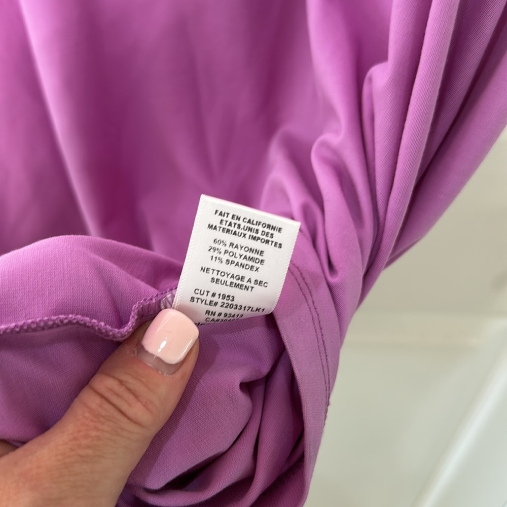 Trina Turk Purple Sheath Midi Dress V-Neck Sleeveless - Picture 7 of 9